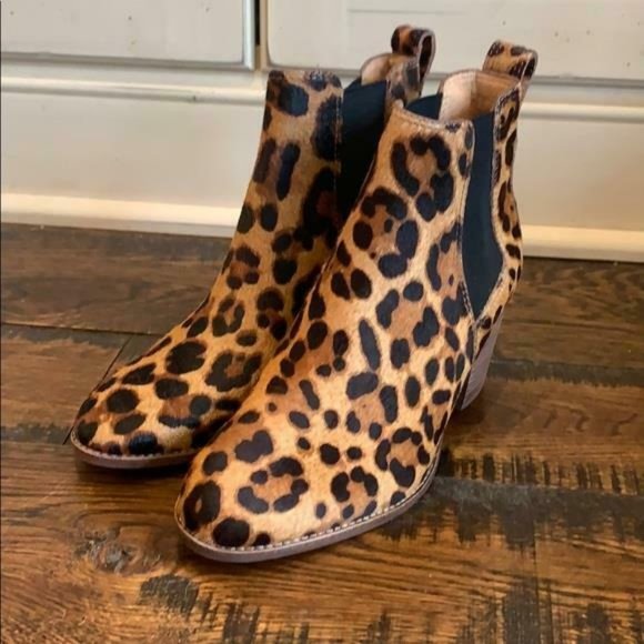 NWB Madewell $178 The Regan Boot in Leopard J8436